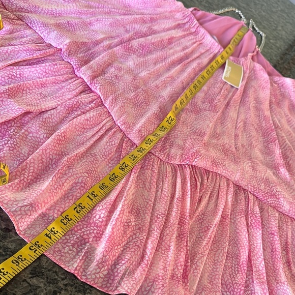 Michael Kors Pink Tiered Sundress with silver chain straps NWT XL - Picture 14 of 16